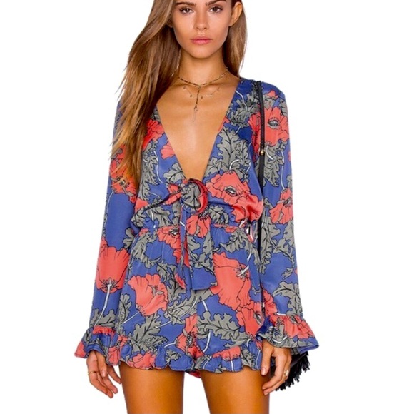 Tularosa Bishop Flower Romper - Picture 2 of 5